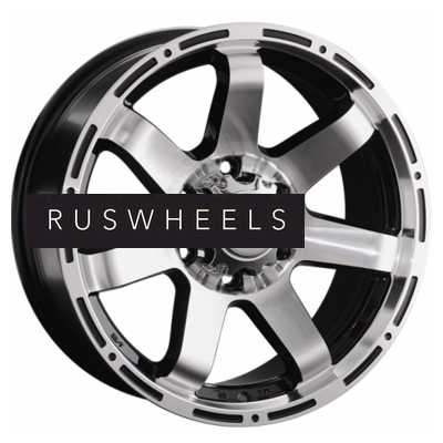 Диски LS 7,5x17/6x139,7 ET25 D106,1 1289 BKF (конус, Колпак+лого)