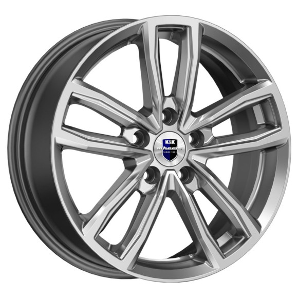 Диски КиК 6.5\R17 5*114.3 ET45 d54.1 Дарк платинум