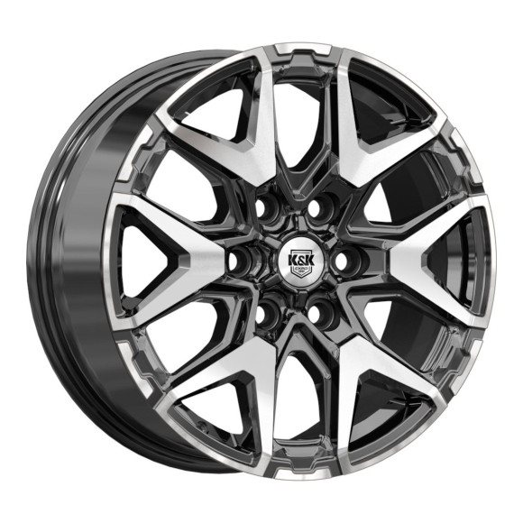 Диски КиК 7.5\R18 6*139.7 ET50 d92.5 Алмаз черный