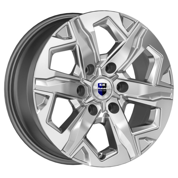Диски КиК 7.5\R17 6*139.7 ET25 d106.1 Дарк платинум